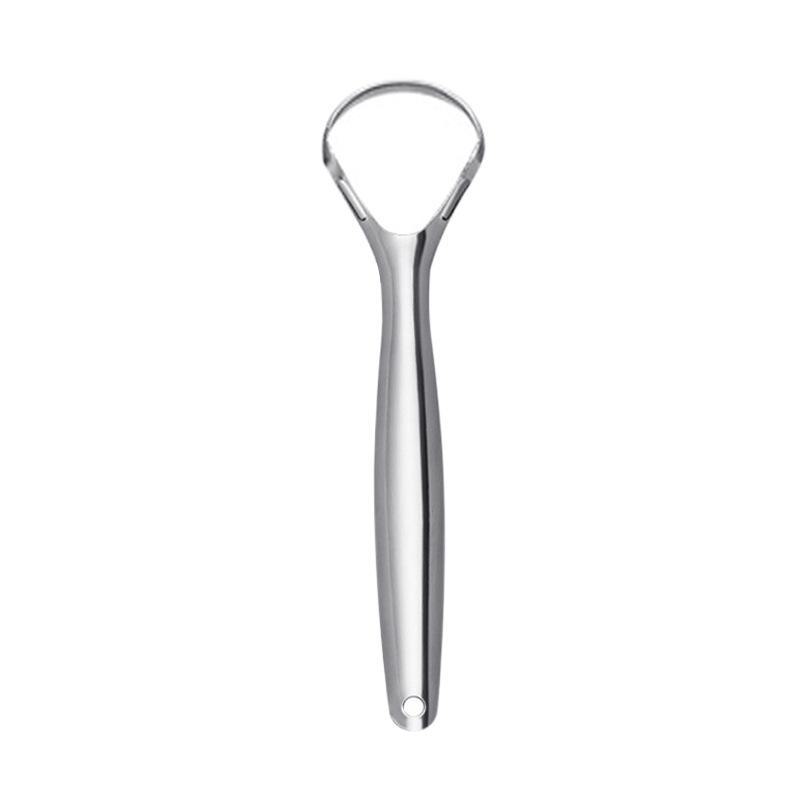 Stainless Steel Tongue Scraper & Cleaner Set for Fresh Breath and Oral Care
