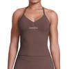 Seamless Solid Color Sexy Back Tank Top for Women - Yoga, Running, Fitness