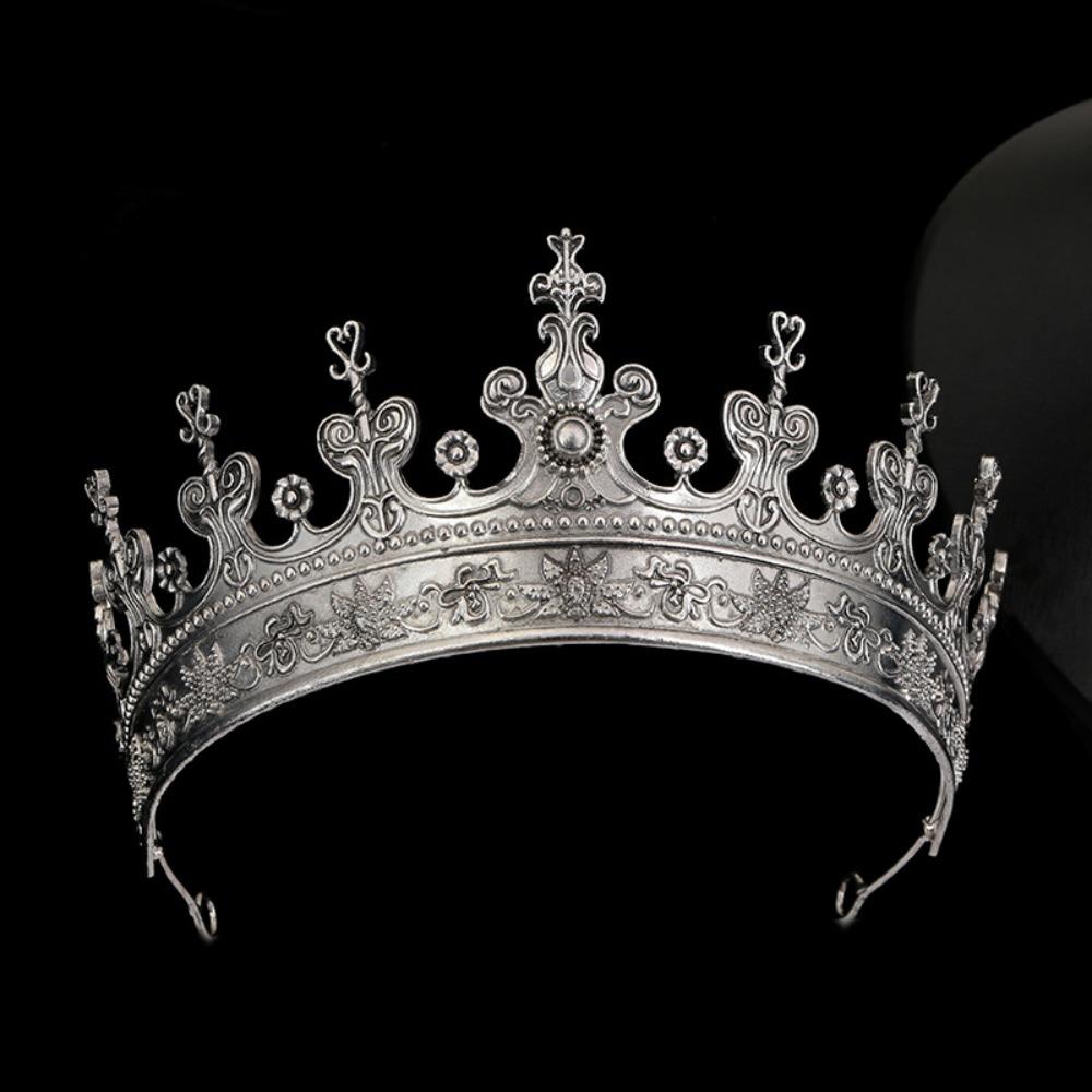 Stage Performance Vintage Male Crown Exaggerated Prince Crown Hair Hoop Medieval King Crown Unisex