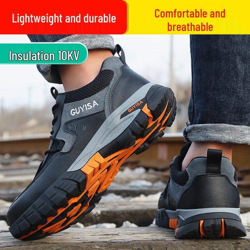 Blue Shield Men's 10KV Insulated Anti-Smash Puncture-Proof Safety Work Shoes