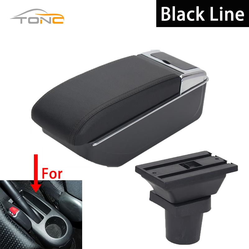 For Toyota Yaris 2005 2006 2007 2008 2009 2010 2011 Car Armrest Box with Cup Holder Internal Modification Car Accessories Black Line