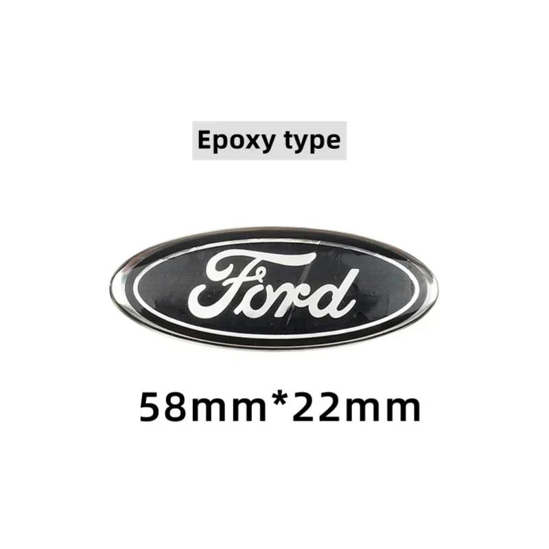 UHB24 for Ford Focus 3 MK2 Fiesta MK7 Mondeo Mk4 Fusion Kuga Transit Edge F150 58x22mm Car Steering Wheel Center Emblem Sticker