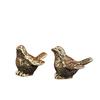 1/2pcs Vintage Ornaments Mini Vintage Brass Bird Statue Retro Sparrow Figurines Small Animal Sculpture for Living Room Bedroom H
