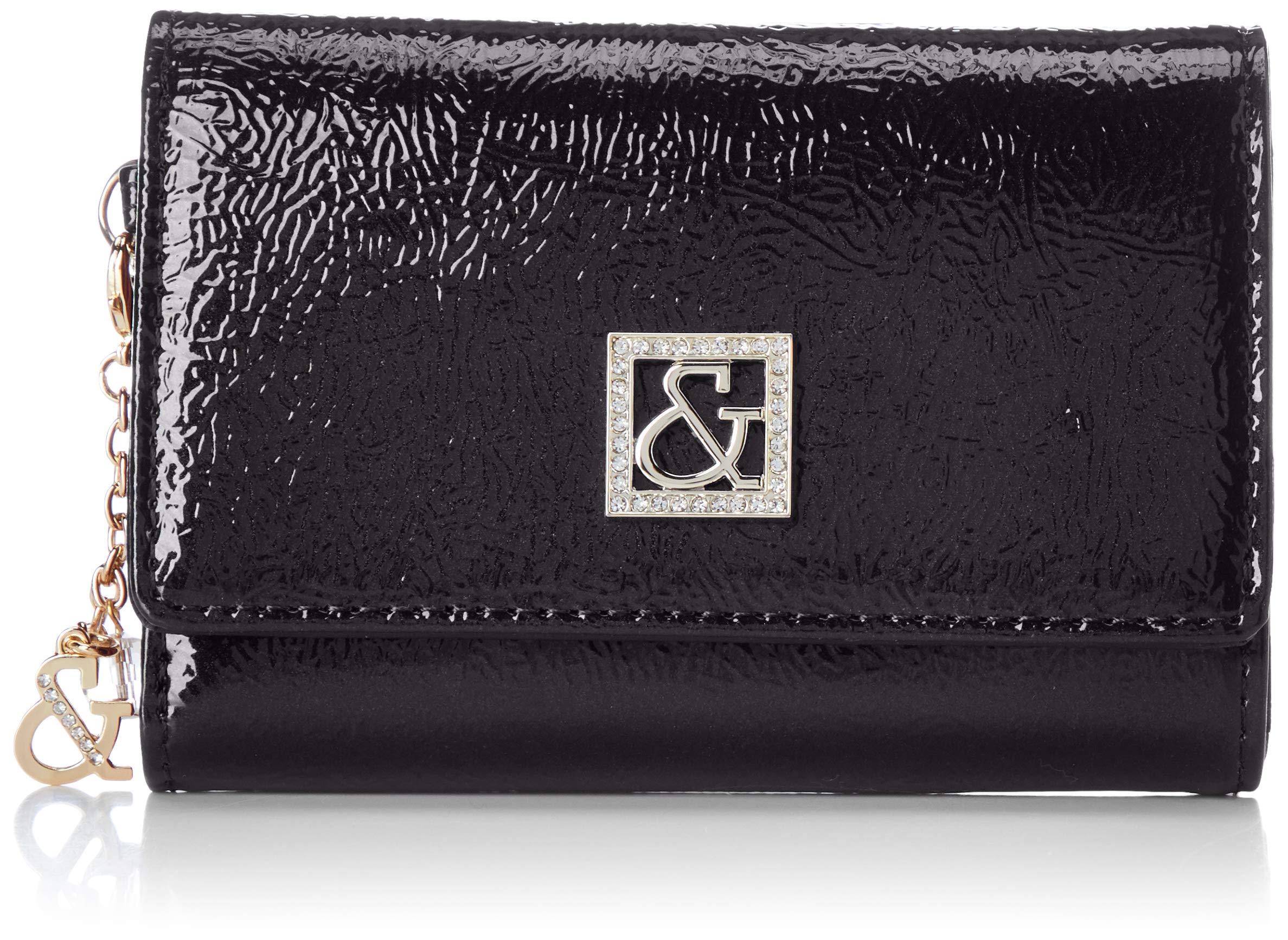 

and Folding wallet Soft enamel cowhide wrinkled clasp with rhinestones brooch with charm PDLWAGS1 exclusive Purple [Pinky Diane] [Chevron enamel]
