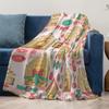 Fluffy Throw Blanket Cozy Soft Warm Home Decor Bedding Gift Christmas Pattern Decorative Plush Microfiber
