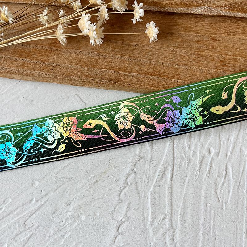 2.5cmx4.5m/Roll Packaging Ribbons Decorative Multiple Colors Brooch Badge Hot Stamping Pattern Headwear Hat Cartoon Gift Box