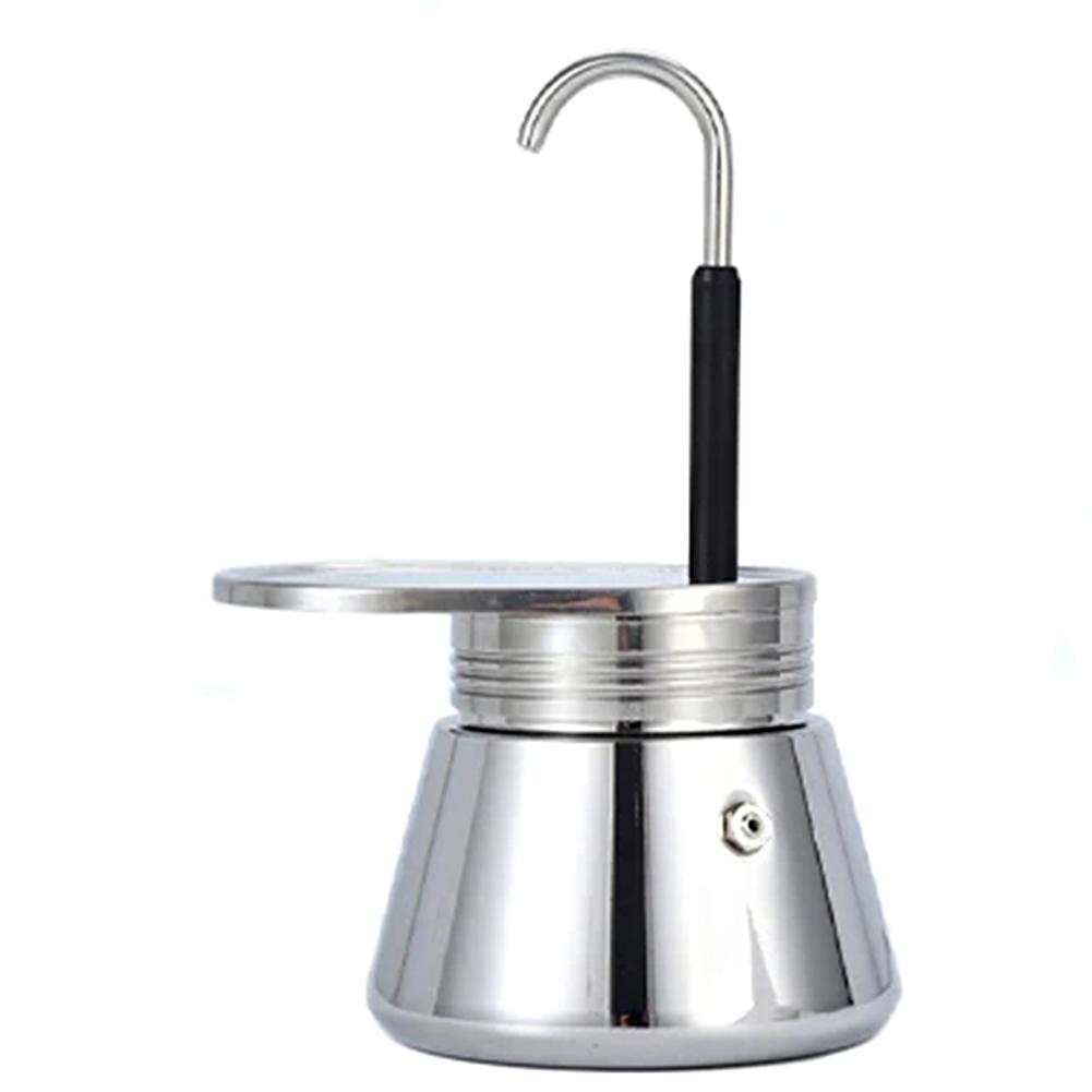 

Одно-/двухтрубный кофейник из нержавеющей стали 304, мини-кофеварка для эспрессо, ручная кофеварка, подарок для мужчин и женщин