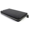 Great PRADA Triangle Logo Round Zip Long Wallet Black Safiano Leather 2ML188 Used