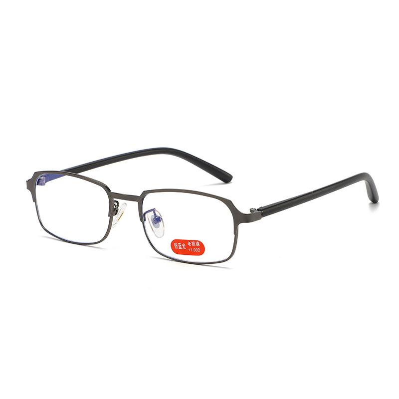 

2026 Новая Мода Металлическая Квадратная Рамка Очки для Чтения Высококачественные Очки для Чтения с Блокировкой Синего Света Унисекс Бизнес Очки +1