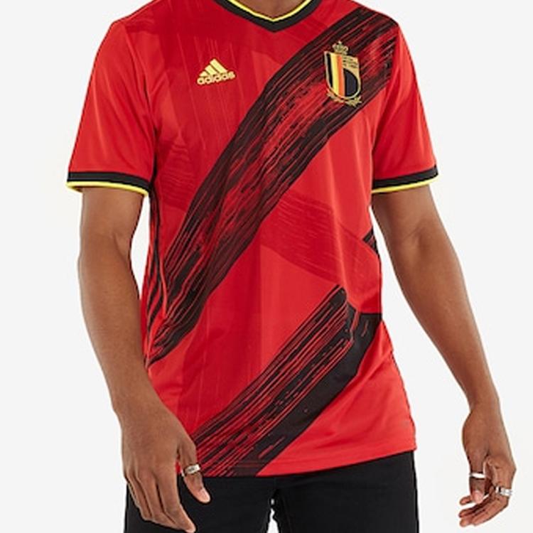 adidas Belgium 2020-21 Home Fan Edition Soccer Jersey Red Unisex EJ8546