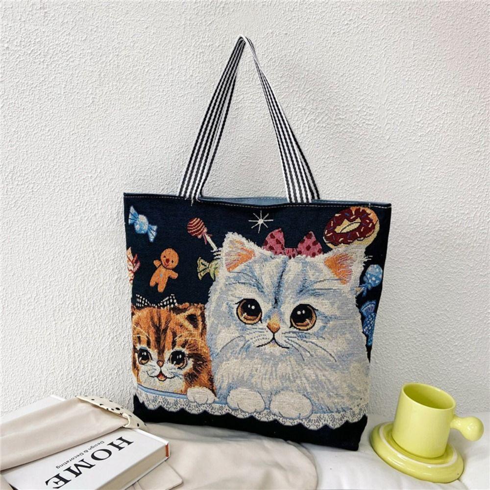 Embroidery Handbag Large Capacity Underarm Bag Fashion Tote Bags