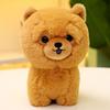 Pets Puppy Plush Toys Stuffed Realistic Husky Chow Chow Bichon Wolf Dog Doll Well-behaved Cute Sitting Pose Toys Desktop Decor