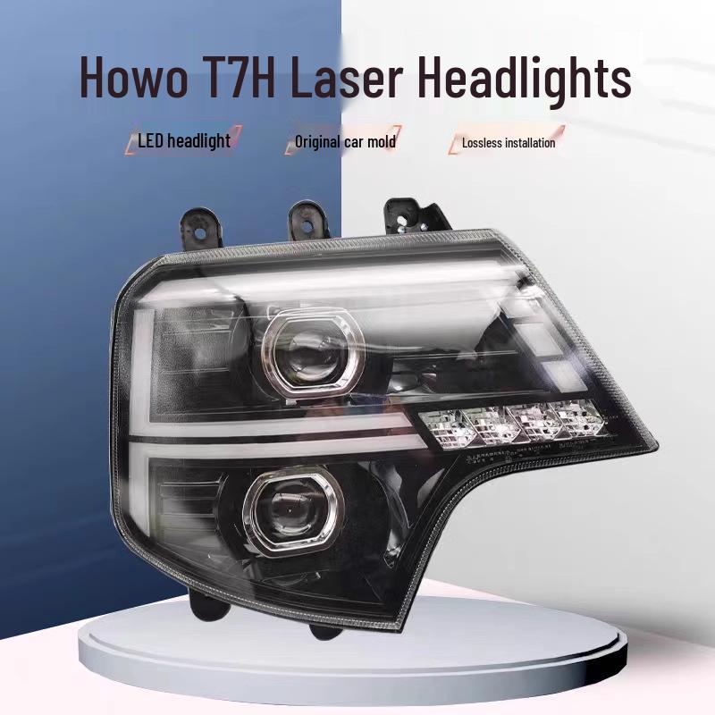 Super Bright LED Headlight Assembly for Sinotruk Howo T7H - Modified A7/T5G/TX/T6G Bi-Xenon