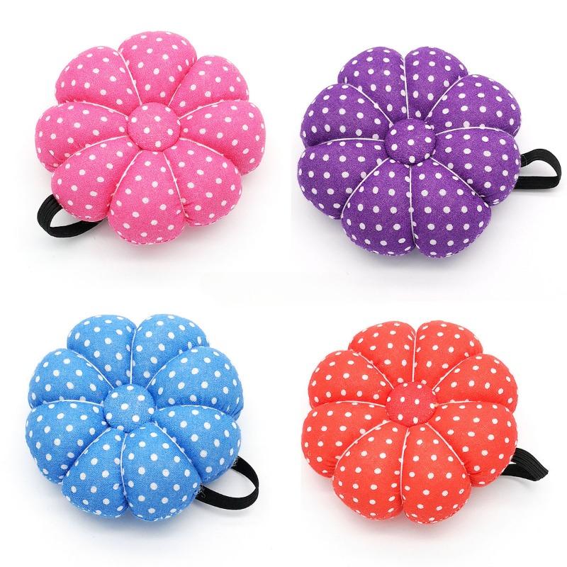 Pumpkin Pin Cushion Fabric Pincushion Tool DIY Sewing Needle Storage Convenient Printed Wrist Needle Sewing Accessories