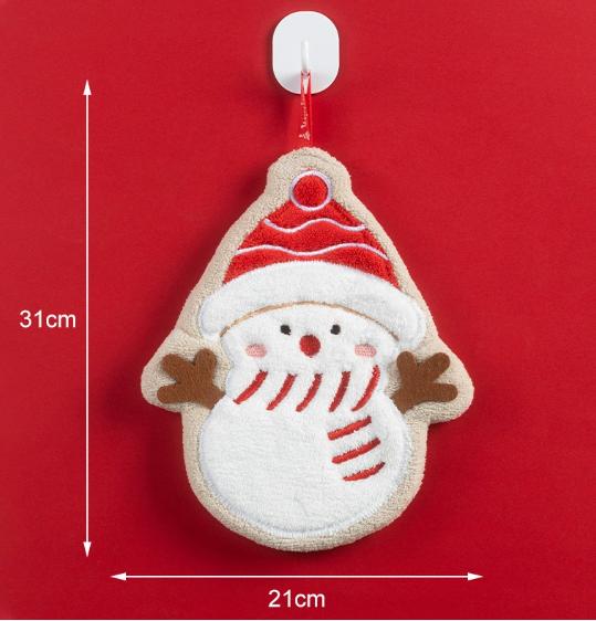 Christmas Bathroom Kitchen Handkerchief, Dry Handkerchief