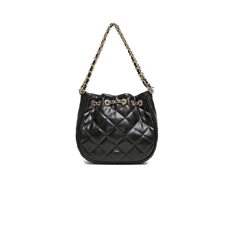 TATA Quilted Diamond Pattern Shoulder Bag