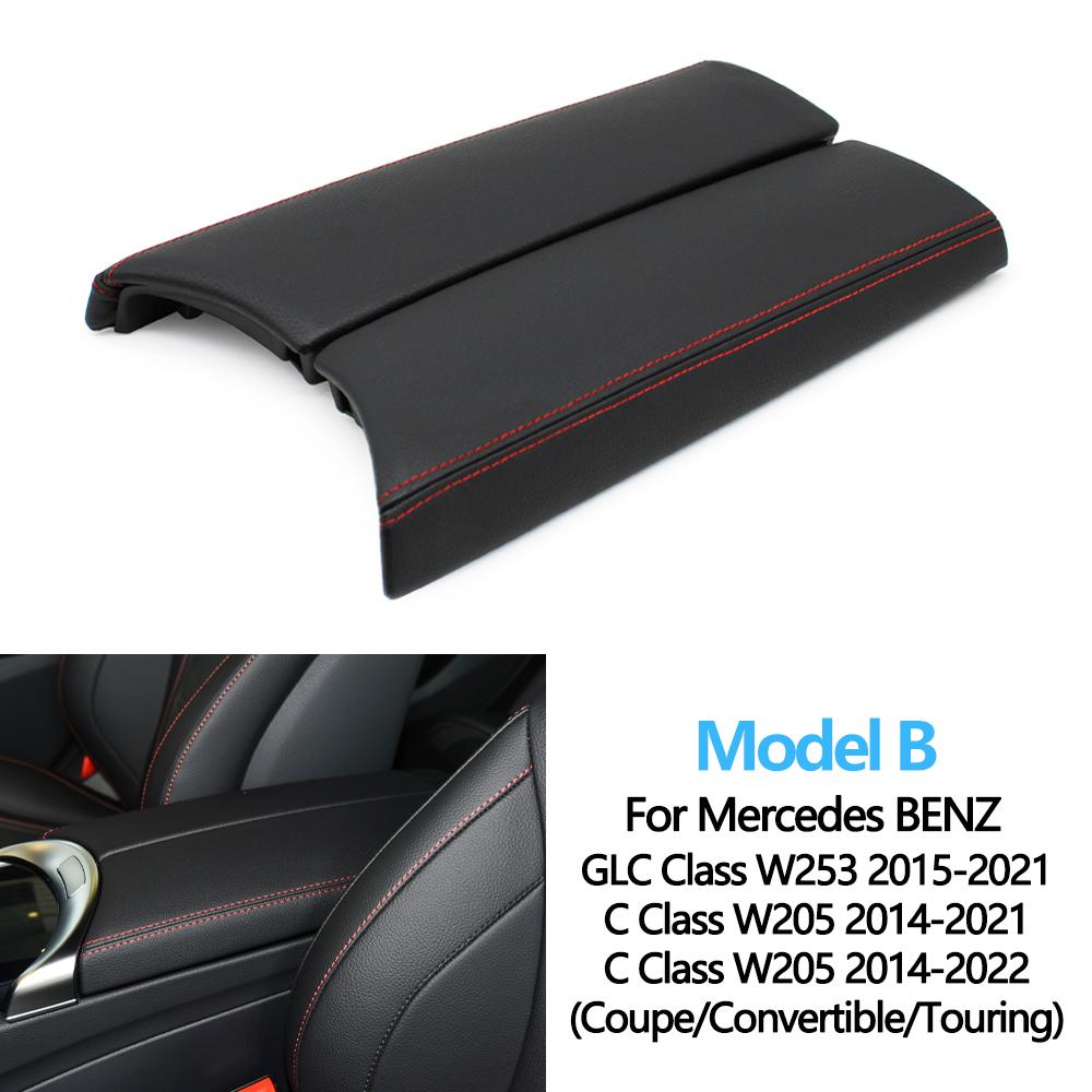 Coperchio Console Centrale Pannello Vano Braccioli Rivestimento in Pelle Copertura Protettiva Per Mercedes Benz Classe C GLC W205 W253 C200 C300 GLC200 GLC300