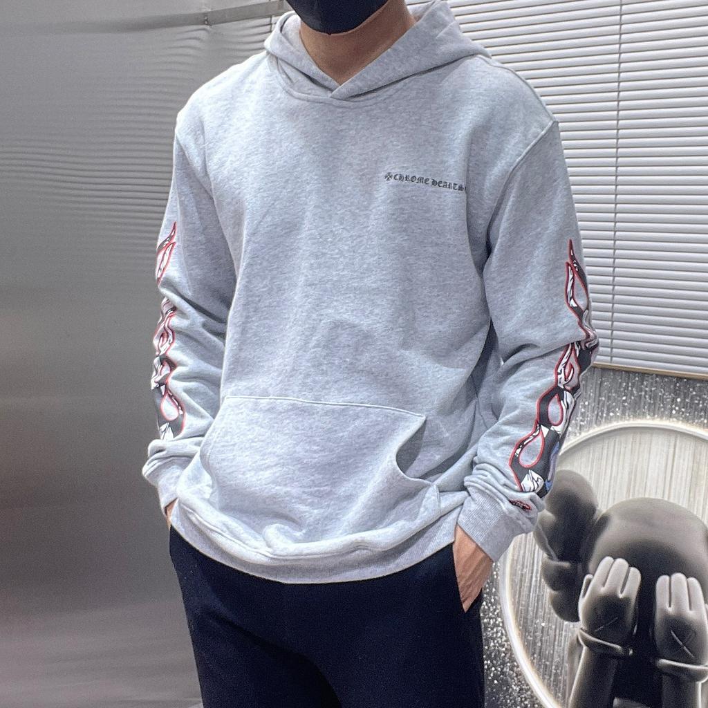 8303 CHROME HEARTS 2025 Ny Vår og Høst Pluss-størrelse Tynn Stil Klassisk Stil Logo Hettegenser for Par