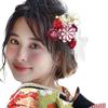 Hair Ornament Set for Furisode Japanese Fabric Flower Flower Hair Pin (3 Pieces) Coming-of-Age Ceremony, Kimono, Kk-013 (Red), Tsumami-zaiku