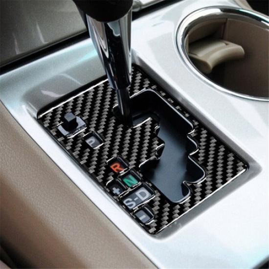 Carbon Fiber Interior Gear Shift Cover Trim For Toyota Highlander 2008-2013