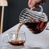 LISM Vertical Stripe Glass Cloud Coffee Pot Set