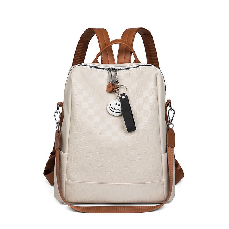 Stylish And Trendy Large Capacity Pu Leather Backpack For Women Perfect For Travel!