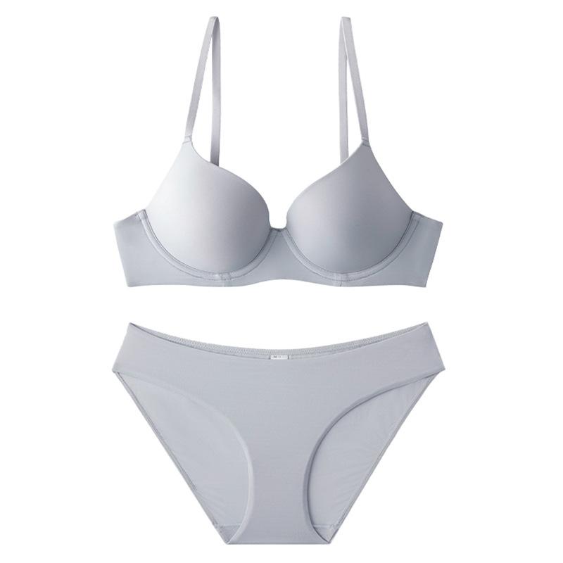 European and American large-size underwear summer smooth surface non-marking soft steel ring bra large chest small anti-sagging upper suppor