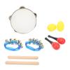 Kids Musical Instruments Set Hand Drum Egg Shaker Rumba Shaker Rattle Hand Jingle Bell Rhythm Stick Kit for Children