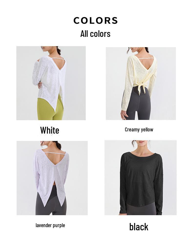 Women's Long Sleeve Quick-Dry Yoga Top - Athletic Fit for Spring & Autumn