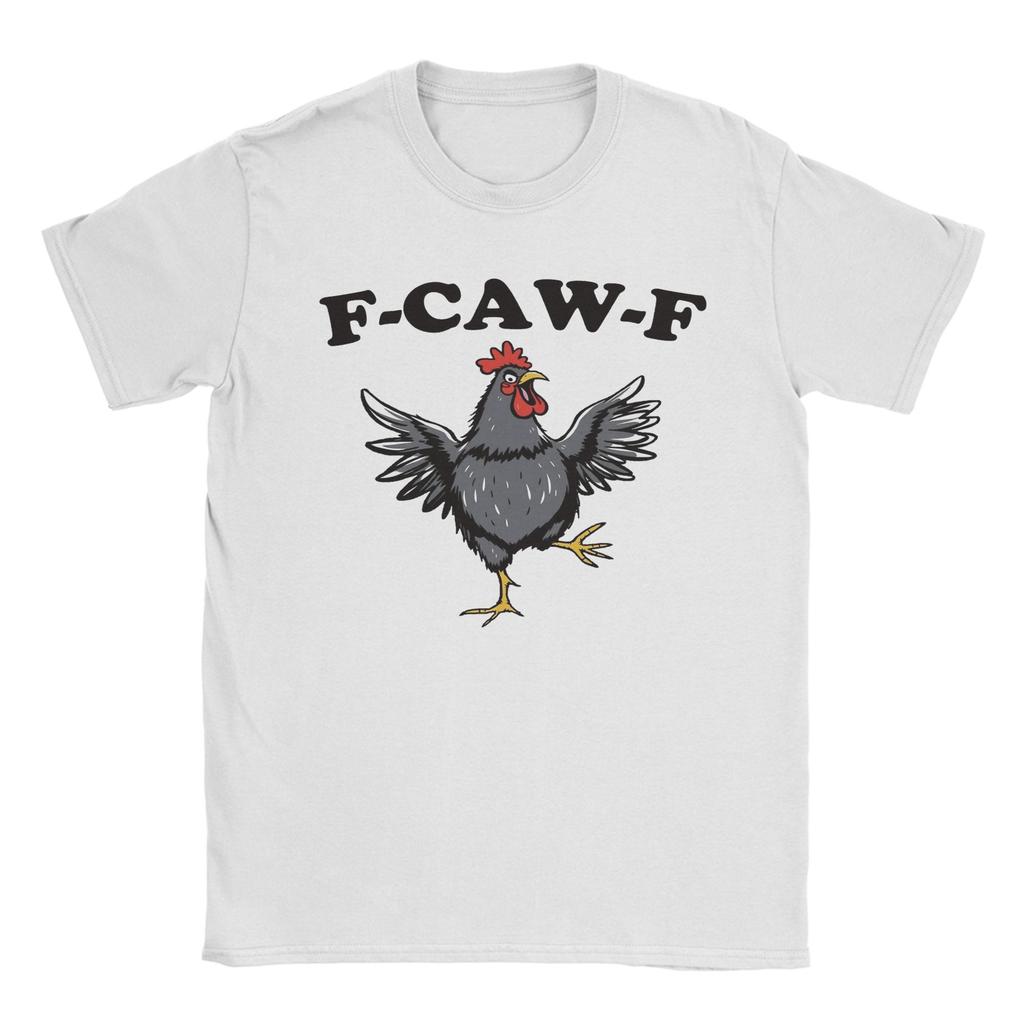 Men's T-Shirts F-Caw-F Funny Chicken FCAWF Meme Funny Cotton Tees Short Sleeve  T Shirt Crewneck Clothes Birthday Gift
