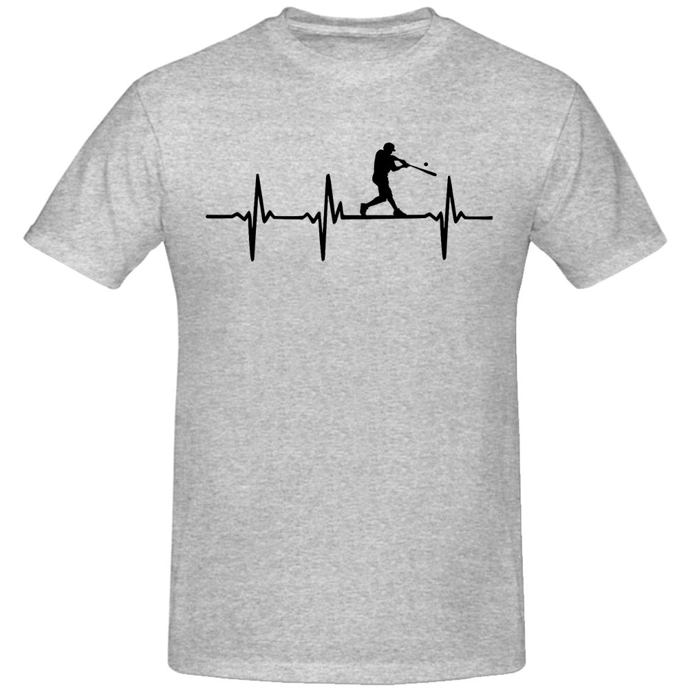 Baseball Heartbeat T Shirt Baseball Players Summer Graphic Cotton Streetwear Short Sleeve Sports Gifts Tshirt Men