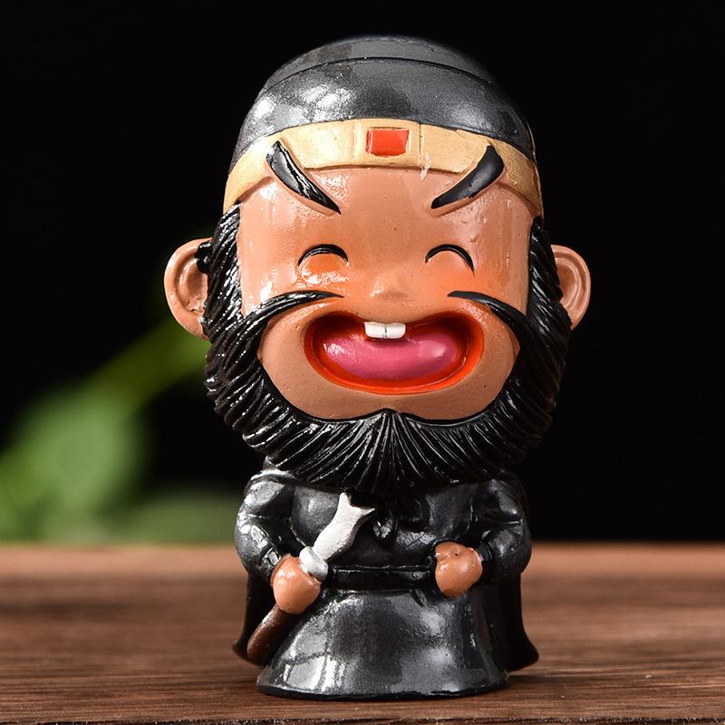 Three Kingdoms Figures Figurines Cartoon Ceramic Handicraft Home Decoration Ornament Character Statue Model Desk Gift Souvenir