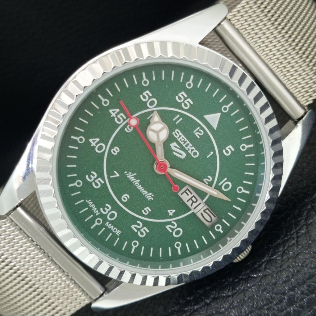ОТРЕСТАВРИРОВАННЫЕ ВИНТАЖНЫЕ МУЖСКИЕ АВТОМАТИЧЕСКИЕ ЧАСЫ SEIKO 5 6309A ЯПОНИЯ ЗЕЛЕНЫЕ a442915-1