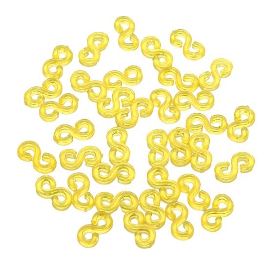 500 Teile/satz Regenbogen S-förmige Gummibänder DIY Schmuck Zubehör Elastische Schnallen für sicher gewebte Armbänder