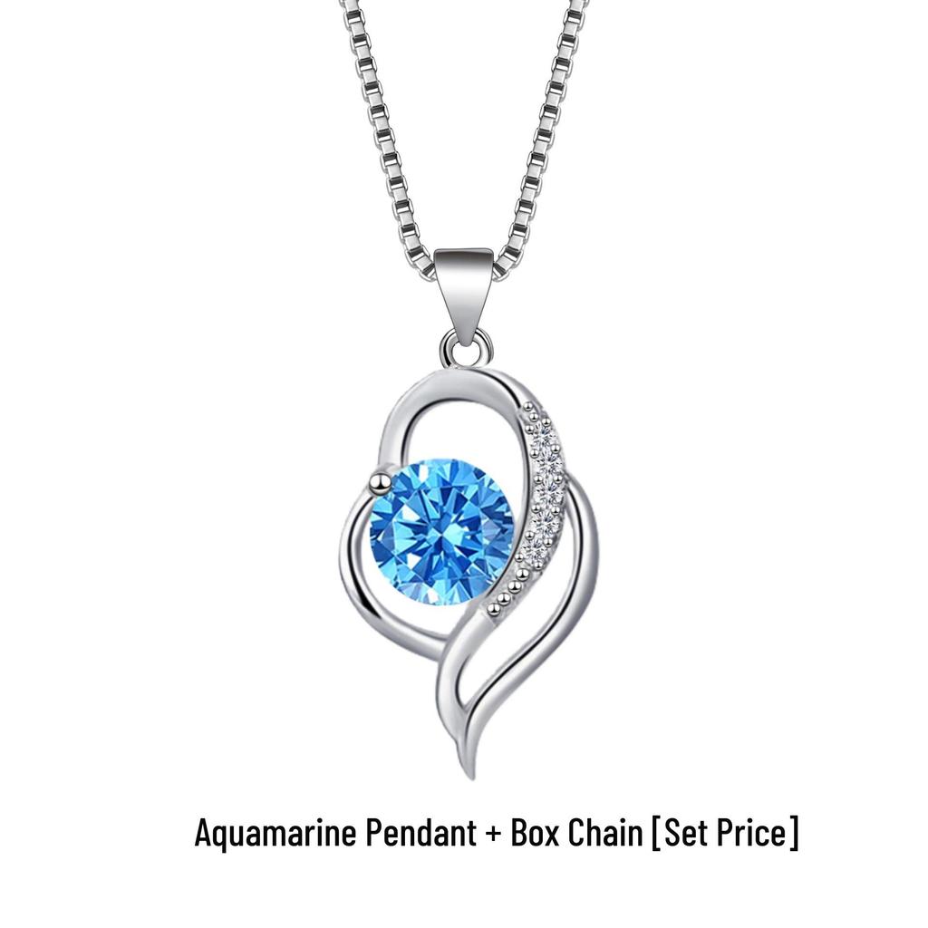 Kailaimei Korean Style Heart Pendant Necklace - Trendy Clavicle Chain Korean Accessories