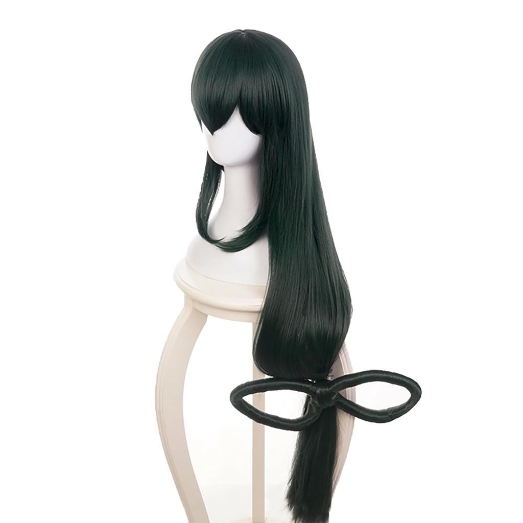 [Milky Time] My Hero Academia Cosplay Anime Uniform Wig for Halloween (Tsuyu Asui, Wig)