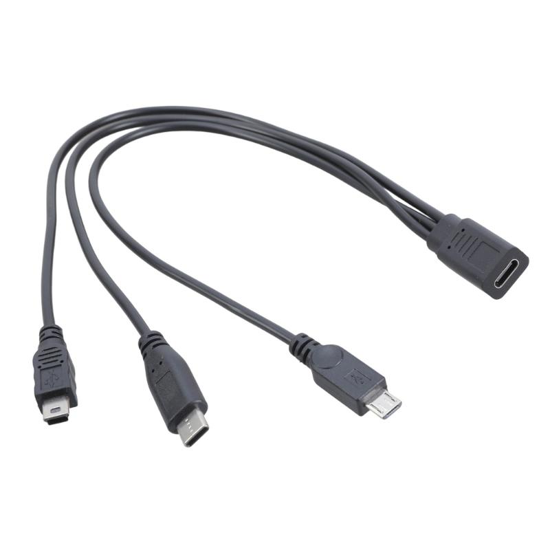 30cm USB C Female to USB C Mini Charging Line Double Output Splitter Cord Suitable For Phone Tablet Multiple Electronics