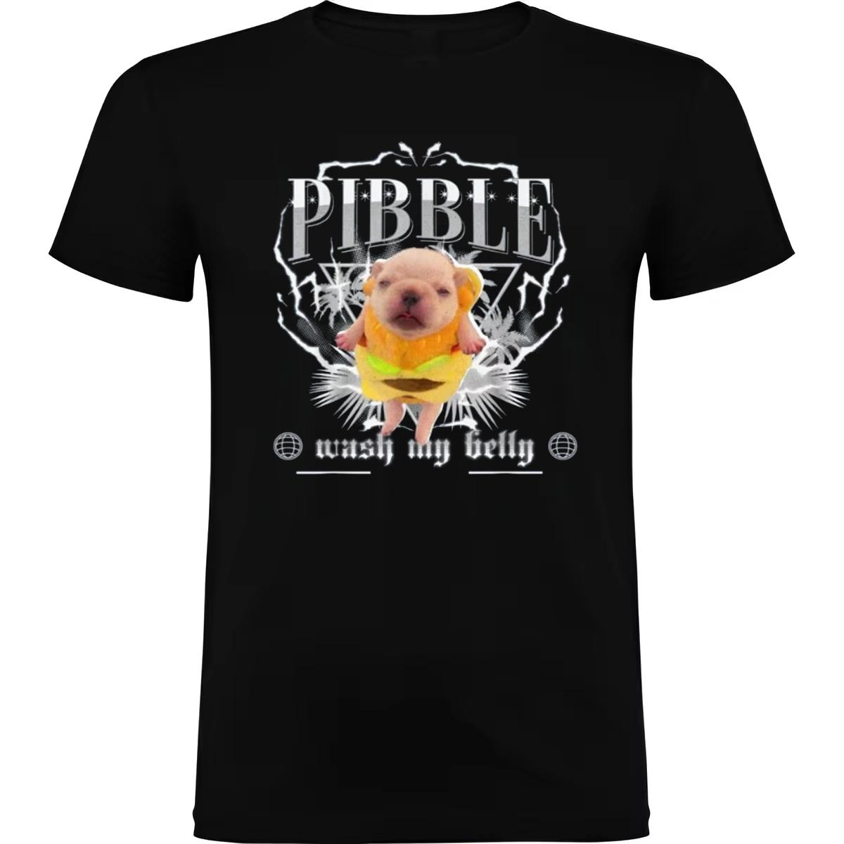 Funny Pibble Meme Wash My Belly Clean My Belly Meme 100 Pure Cotton Printed Tshirt for Men Women Short Sleeve Tops Breathable L