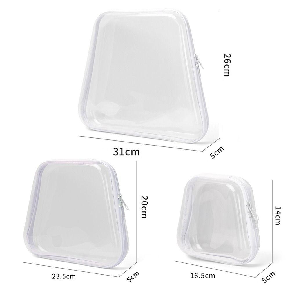New Plastic Clear Hard Shell Zipper Case Stackable Portable Cosmetic Bag Waterproof Hard Case