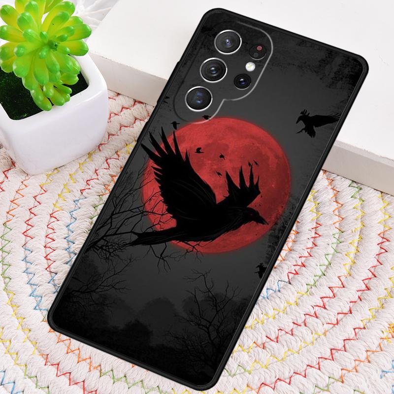 Crow Raven Dark Skull Phone Case for Samsung Galaxy Note 10 Pro S26 Ultra S23 S24 FE S25 S21 S22 PLUS Shockproof Cove