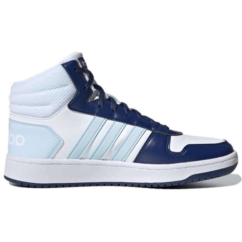 Adidas Hoops 2.0 Mid 'White Blue' Women's Sneakers G55055