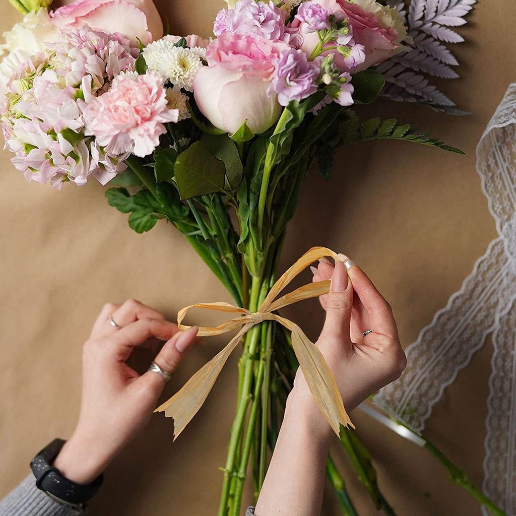 200M Natural Raffia Straw Yarn For Knitting Crocheting Paper Threads Friendly Paper Yarn DIY Handmade Summer Sunhat Beach Bag