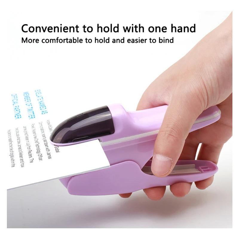 Stapleless Stapler Secures 8 Sheets Without Staples Creative Stationery Pinless Stapler for Student Office Use Puncher