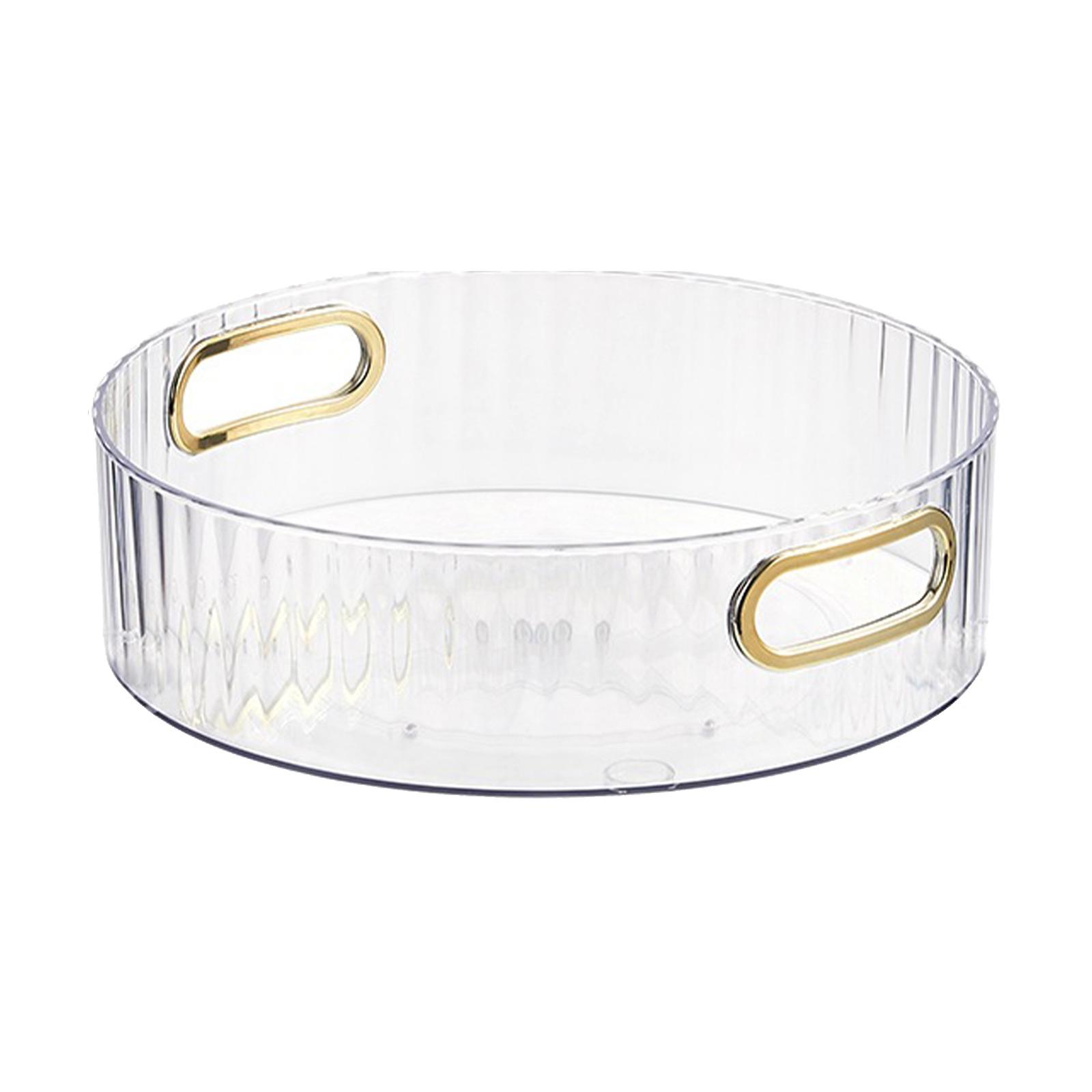 

Прозрачный вращающийся на 360° лоток для хранения, круглая тарелка с фруктами, настольная тарелка для мелких предметов, демонстрационная тарелка для ювелирных изделий, органайзер для поворотного стола белый