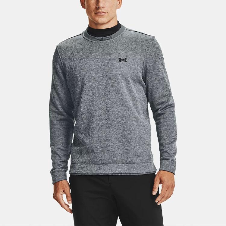 Under Armour Fleece Casual Crew Neck Sweatshirt Men Tops Gray 1360503-012