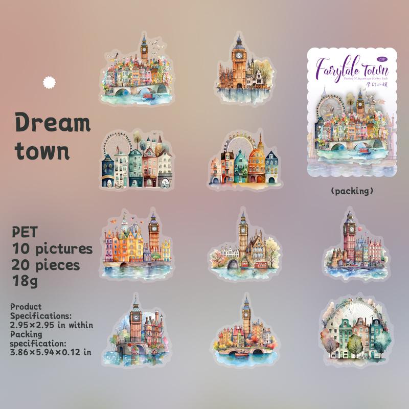 Gothic Graffiti PVC Vinyl Sticker UV Printed Glossy Varnish Cartoon Pattern Decorative Purposes for Suitcases Phones Computers