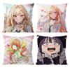 My Dress Up Darling Anime Cushion Cover Pattern Printed Pillowcase for Living Room Sofa Cushion Cover & Bedroom Decor