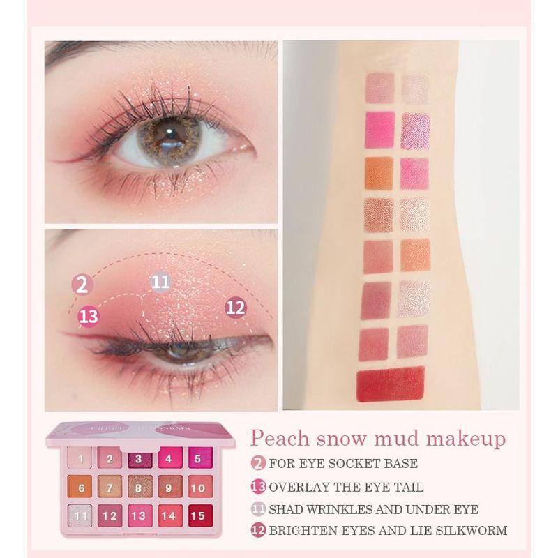 Pudaier - Fifteen Color Versatile Eyeshadow Palette - 3 Types