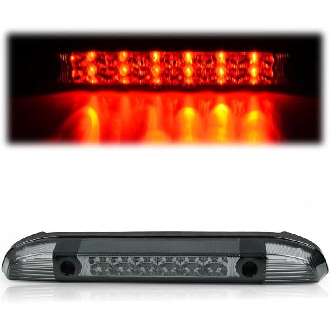 G-PLUS LED 3-й задний стоп-сигнал грузовой фонарь совместим с Nissan Frontier Pickup 2001-2004, 3-й задний стоп-сигнал грузовой фонарь, черный корпус прозрачная линза Smokey Lens Chrome Housin