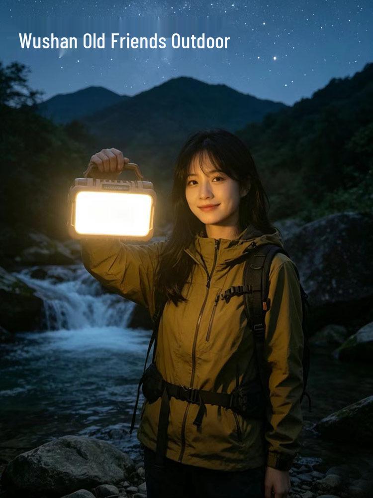 Wushan Old Friend Folding Camping Lamp: Super Bright, Long Battery Life, Emergency Backup, Tent & Outdoor Use.